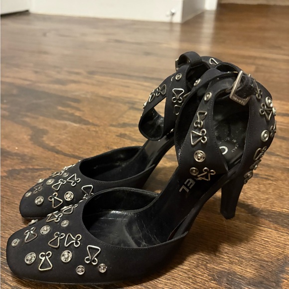 Chanel Black Embellished Women's Heels - Picture 2 of 4